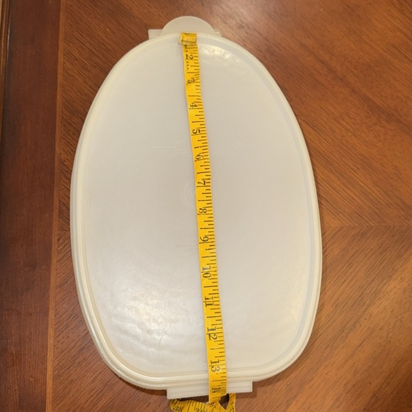 VTG Clear Tupperware Oval Food Storage (Ham) Container Bowl with Lid - Picture 12 of 14